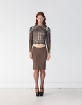Mesh Tiger Crewneck Brown